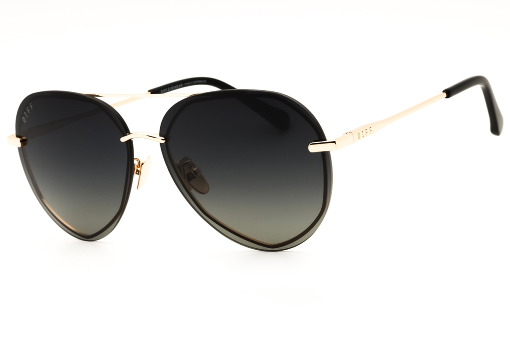 NEW DIFF Eyewear LENOX GD-GG122P Gold Black Sunglasses Authentic